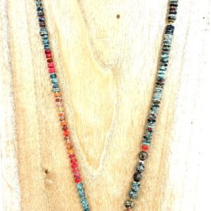Sautoir turquoise pierre naturelle