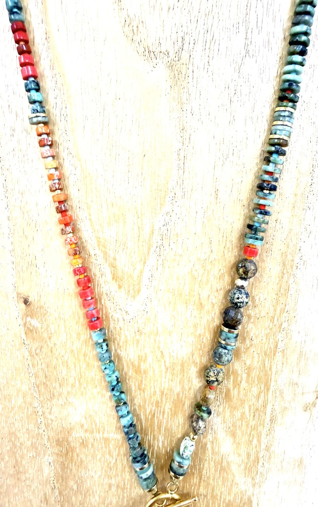 Sautoir turquoise pierre naturelle – Image 2