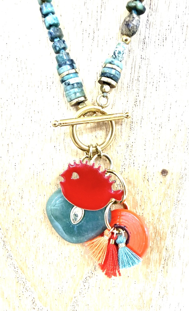 Sautoir turquoise pierre naturelle – Image 3